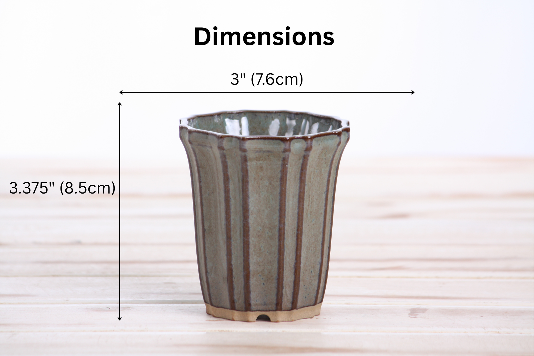 Willow Bonsai Ceramics Flower Design Cascade Bonsai Pot 3 Inch – Elegant Tall Ceramic Bonsai & Succulent Planter, High‑Fired Frost‑Proof Stoneware with Drainage & Wiring Holes, Handmade in USA (Starry Night)