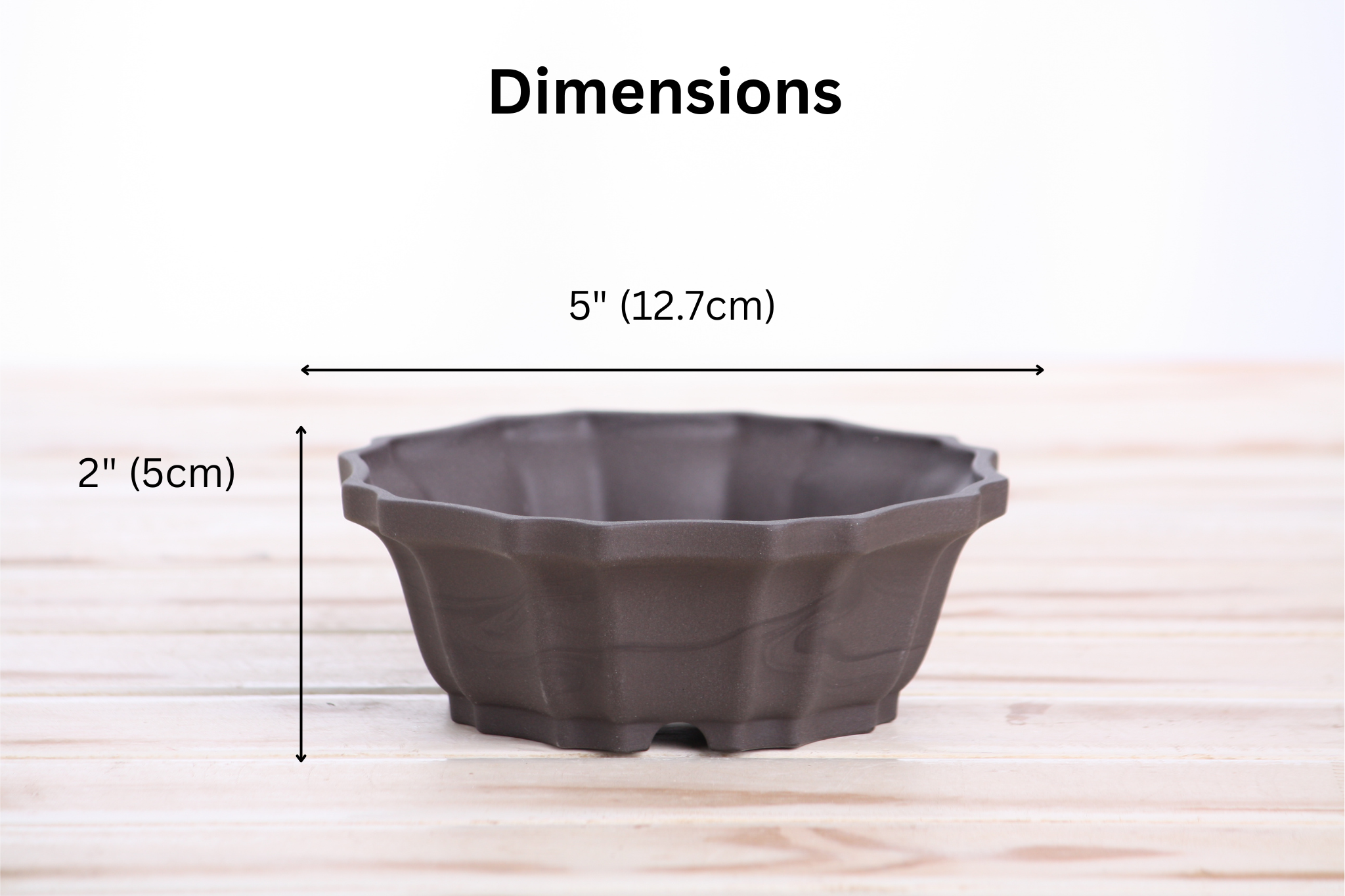 Willow Bonsai Ceramics Flower Design Bonsai Pot 5 Inch – Elegant Ceramic Bonsai & Succulent Planter, High‑Fired Frost‑Proof Stoneware with Drainage & Wiring Holes, Handmade in USA (Unglazed Black)