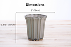 Willow Bonsai Ceramics Flower Design Cascade Bonsai Pot 3 Inch – Elegant Tall Ceramic Bonsai & Succulent Planter, High‑Fired Frost‑Proof Stoneware with Drainage & Wiring Holes, Handmade in USA (Ocean)