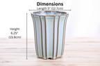 Willow Bonsai Ceramics Flower Design Cascade Bonsai Pot 5 Inch – Elegant Tall Ceramic Bonsai & Succulent Planter, High‑Fired Frost‑Proof Stoneware with Drainage & Wiring Holes, Handmade in USA (Glacier)