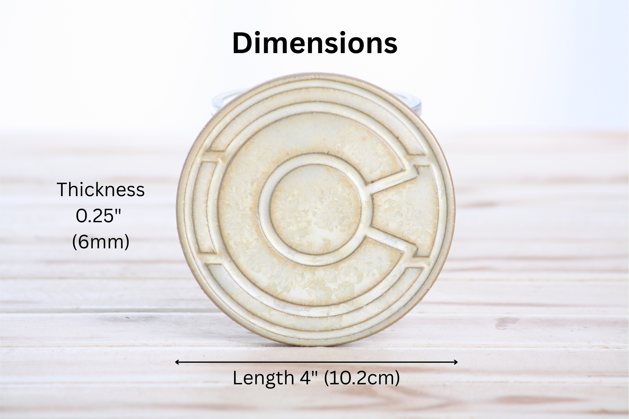 Willow Bonsai Ceramics Colorado Ceramic Coaster – 4 Inch Handmade Stoneware Drink Coaster with Indented Moat Design, Reactive Glazes, Cork Backing Pads, Made in Colorado, USA (Crystal Palace)