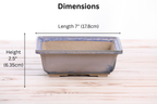 Willow Bonsai Ceramics Square Bonsai Pot 7 Inch – Low‑Profile Square Ceramic Bonsai & Succulent Planter with Accentuated Rim, High‑Fired Frost‑Proof Stoneware, Handmade in USA (Ocean)