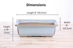 Willow Bonsai Ceramics Rectangle Bonsai Pot 8 Inch – Lower‑Profile Rectangular Ceramic Bonsai & Succulent Planter with Accentuated Rim, High‑Fired Frost‑Proof Stoneware, Handmade in USA (Glacier)