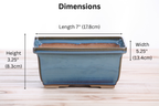 Willow Bonsai Ceramics Rectangle Deep Bonsai Pot 7 Inch – Higher‑Profile Rectangular Ceramic Bonsai & Succulent Planter with Accentuated Rim, High‑Fired Frost‑Proof Stoneware, Handmade in USA (Peacock 2025)