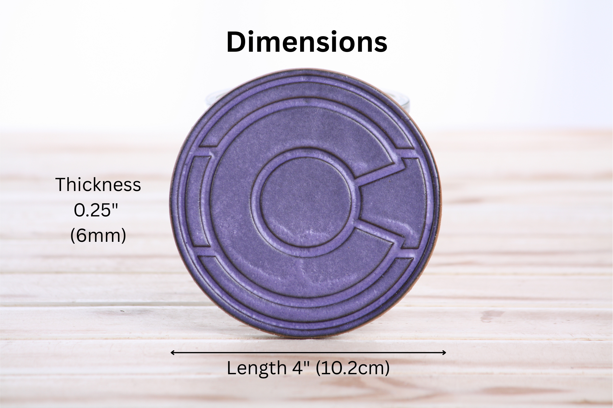 Willow Bonsai Ceramics Colorado Ceramic Coaster – 4 Inch Handmade Stoneware Drink Coaster with Indented Moat Design, Reactive Glazes, Cork Backing Pads, Made in Colorado, USA (Purple)