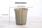Willow Bonsai Ceramics Flower Design Cascade Bonsai Pot 4.5 Inch – Elegant Tall Ceramic Bonsai & Succulent Planter, High‑Fired Frost‑Proof Stoneware with Drainage & Wiring Holes, Handmade in USA (Speckled Moss)