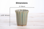 Willow Bonsai Ceramics Flower Design Cascade Bonsai Pot 3 Inch – Elegant Tall Ceramic Bonsai & Succulent Planter, High‑Fired Frost‑Proof Stoneware with Drainage & Wiring Holes, Handmade in USA (Speckled Moss)