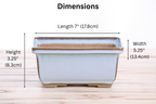 Willow Bonsai Ceramics Rectangle Deep Bonsai Pot 7 Inch – Higher‑Profile Rectangular Ceramic Bonsai & Succulent Planter with Accentuated Rim, High‑Fired Frost‑Proof Stoneware, Handmade in USA (Glacier)