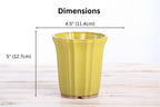 Willow Bonsai Ceramics Flower Design Cascade Bonsai Pot 4.5 Inch – Elegant Tall Ceramic Bonsai & Succulent Planter, High‑Fired Frost‑Proof Stoneware with Drainage & Wiring Holes, Handmade in USA (Yellow)