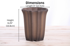 Willow Bonsai Ceramics Flower Design Cascade Bonsai Pot 5 Inch – Elegant Tall Ceramic Bonsai & Succulent Planter, High‑Fired Frost‑Proof Stoneware with Drainage & Wiring Holes, Handmade in USA (Shaded Unglazed)