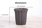 Willow Bonsai Ceramics Flower Design Cascade Bonsai Pot 4.5 Inch – Elegant Tall Ceramic Bonsai & Succulent Planter, High‑Fired Frost‑Proof Stoneware with Drainage & Wiring Holes, Handmade in USA (Unglazed Black)