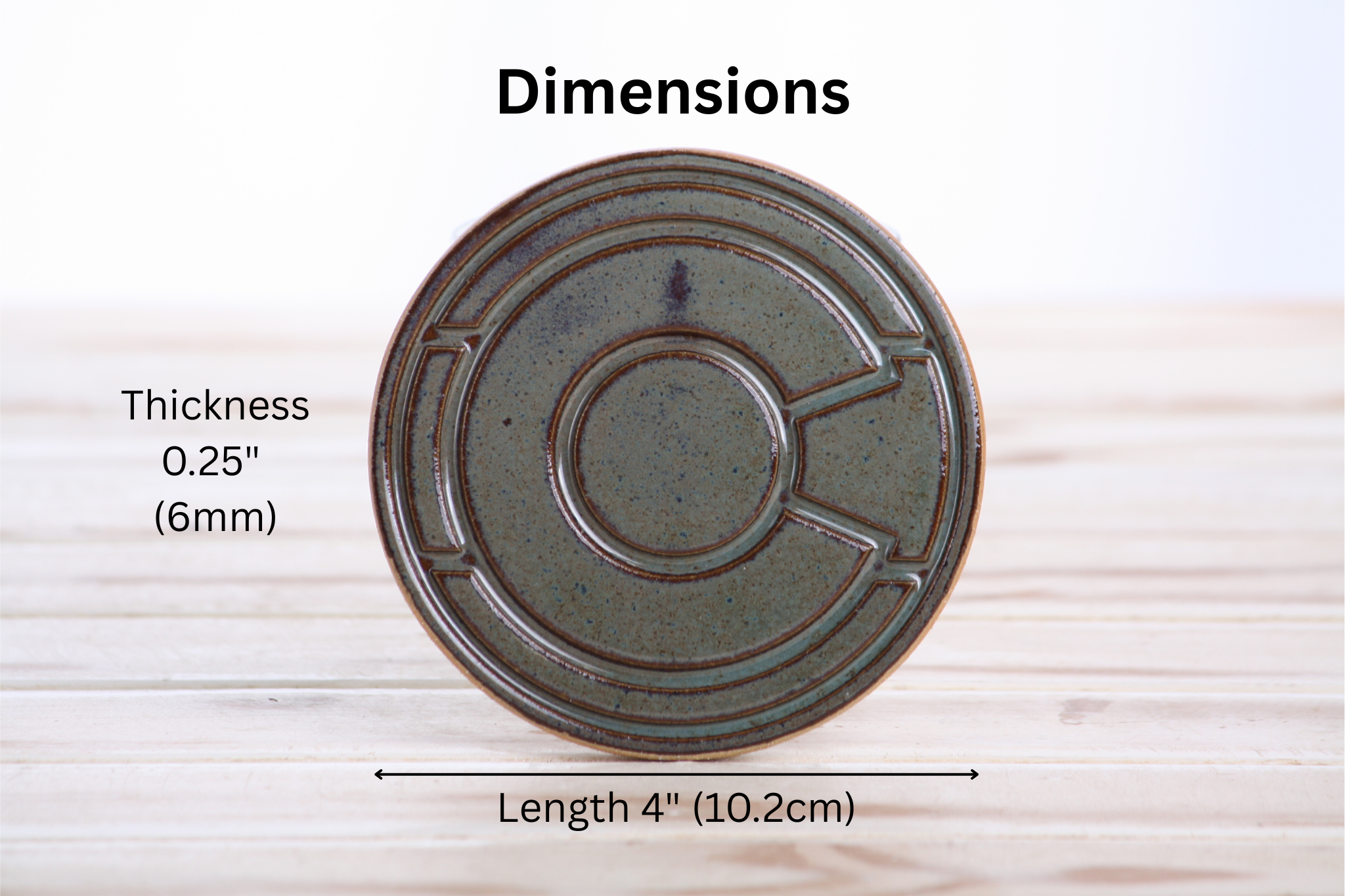 Willow Bonsai Ceramics Colorado Ceramic Coaster – 4 Inch Handmade Stoneware Drink Coaster with Indented Moat Design, Reactive Glazes, Cork Backing Pads, Made in Colorado, USA (Starry Night)