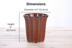 Willow Bonsai Ceramics Flower Design Cascade Bonsai Pot 4.5 Inch – Elegant Tall Ceramic Bonsai & Succulent Planter, High‑Fired Frost‑Proof Stoneware with Drainage & Wiring Holes, Handmade in USA (Sunset)