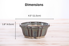 Willow Bonsai Ceramics Flower Design Bonsai Pot 4.5 Inch – Elegant Ceramic Bonsai & Succulent Planter, High‑Fired Frost‑Proof Stoneware with Drainage & Wiring Holes, Handmade in USA (Starry Night)
