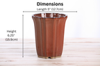 Willow Bonsai Ceramics Flower Design Cascade Bonsai Pot 5 Inch – Elegant Tall Ceramic Bonsai & Succulent Planter, High‑Fired Frost‑Proof Stoneware with Drainage & Wiring Holes, Handmade in USA (Sunset)