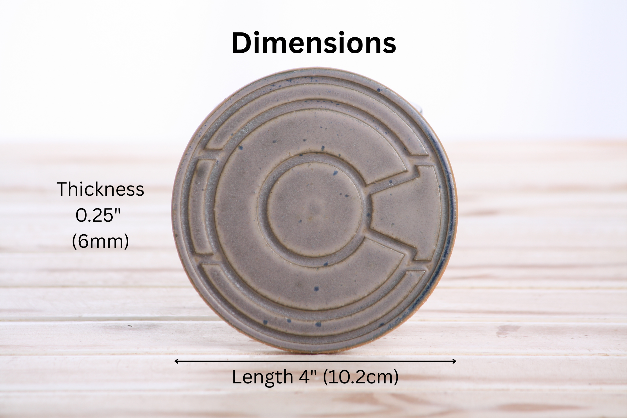 Willow Bonsai Ceramics Colorado Ceramic Coaster – 4 Inch Handmade Stoneware Drink Coaster with Indented Moat Design, Reactive Glazes, Cork Backing Pads, Made in Colorado, USA (Ocean)