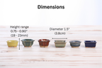 Willow Bonsai Ceramics 1.5 Inch Shito Bonsai Pot Set of 6 – Mini Handmade Ceramic Bonsai & Succulent Pots, High‑Fired Stoneware with Drainage, Made in USA (Set B)