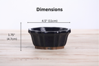 Willow Bonsai Ceramics Flower Design Bonsai Pot 4.5 Inch – Elegant Ceramic Bonsai & Succulent Planter, High‑Fired Frost‑Proof Stoneware with Drainage & Wiring Holes, Handmade in USA (Ruri)