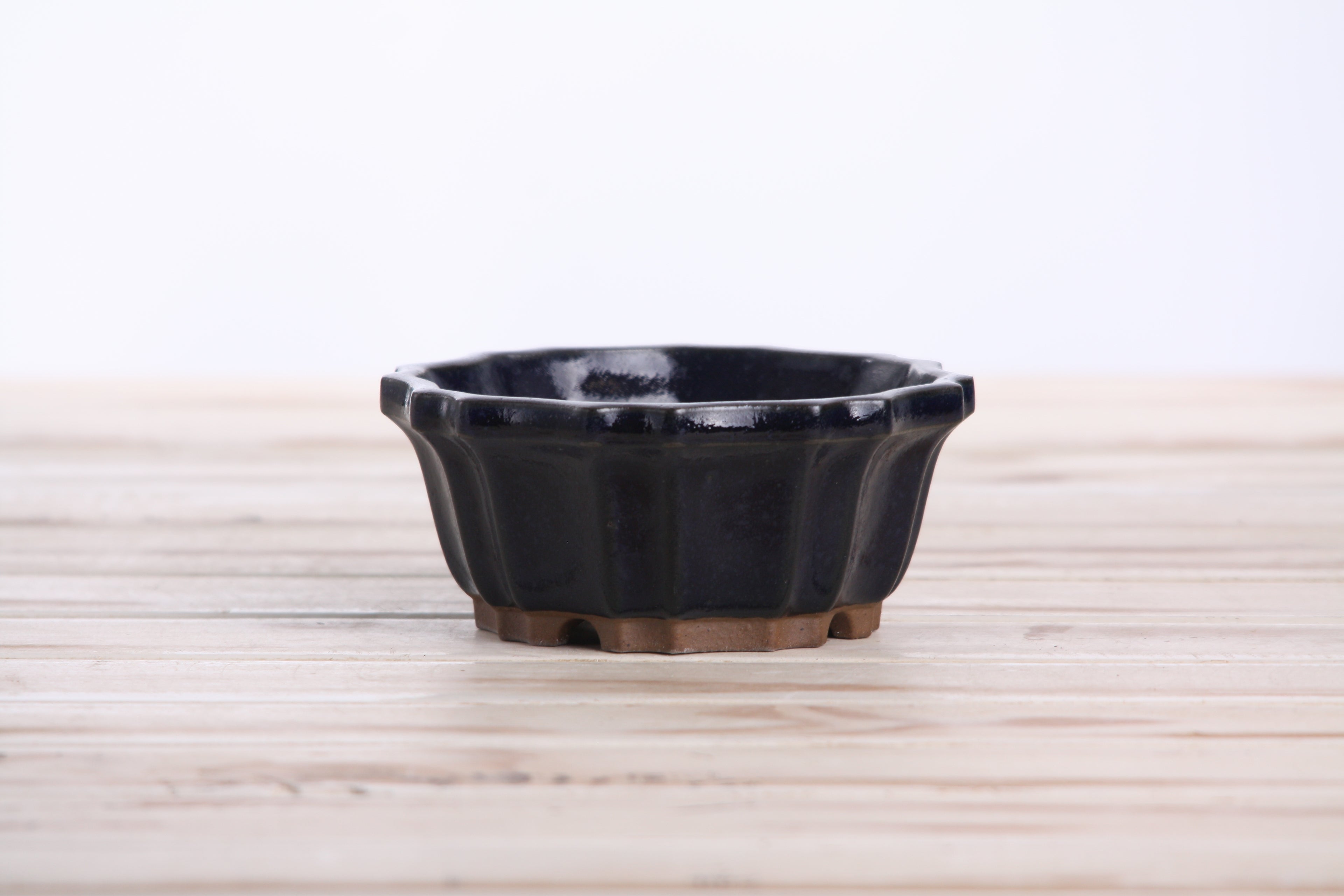 Willow Bonsai Ceramics Flower Design Bonsai Pot 4.5 Inch – Elegant Ceramic Bonsai & Succulent Planter, High‑Fired Frost‑Proof Stoneware with Drainage & Wiring Holes, Handmade in USA (Ruri)
