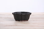 Willow Bonsai Ceramics Flower Design Bonsai Pot 4.5 Inch – Elegant Ceramic Bonsai & Succulent Planter, High‑Fired Frost‑Proof Stoneware with Drainage & Wiring Holes, Handmade in USA (Matt Black)