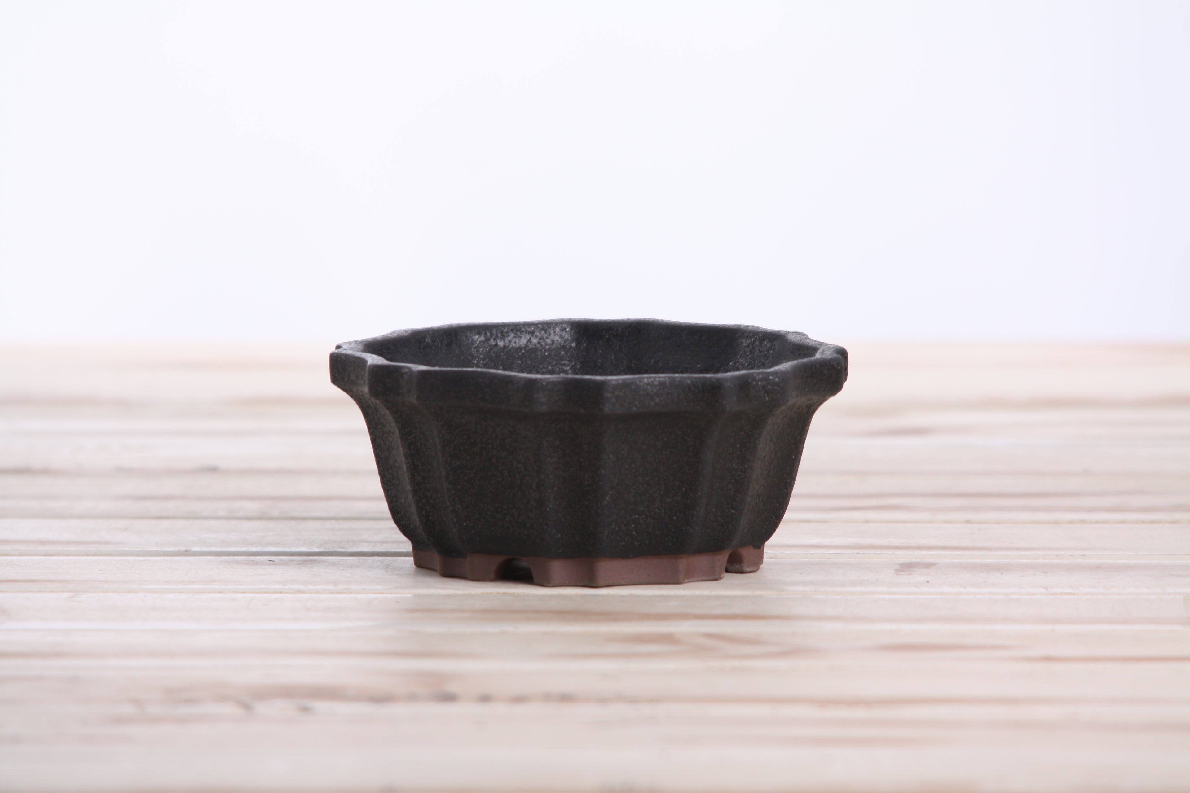 Willow Bonsai Ceramics Flower Design Bonsai Pot 4.5 Inch – Elegant Ceramic Bonsai & Succulent Planter, High‑Fired Frost‑Proof Stoneware with Drainage & Wiring Holes, Handmade in USA (Matt Black)