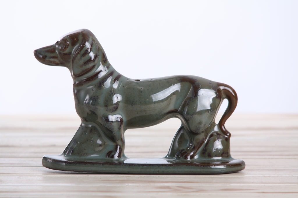 Willow Ceramics Dachshund Wall Hanging – Handmade Stoneware Ceramic Sausage Dog Wall Art with Metal Hanging Hook, High‑Fired Handmade Décor, Made in Colorado, USA (Starry Night Left)