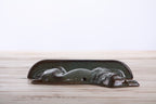 Willow Ceramics Dachshund Wall Hanging – Handmade Stoneware Ceramic Sausage Dog Wall Art with Metal Hanging Hook, High‑Fired Handmade Décor, Made in Colorado, USA (Starry Night Left)