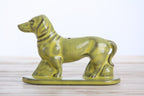 Willow Ceramics Dachshund Wall Hanging – Handmade Stoneware Ceramic Sausage Dog Wall Art with Metal Hanging Hook, High‑Fired Handmade Décor, Made in Colorado, USA (Yellow Left)