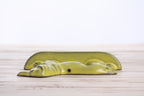 Willow Ceramics Dachshund Wall Hanging – Handmade Stoneware Ceramic Sausage Dog Wall Art with Metal Hanging Hook, High‑Fired Handmade Décor, Made in Colorado, USA (Yellow Right)