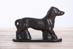 Willow Ceramics Dachshund Wall Hanging – Handmade Stoneware Ceramic Sausage Dog Wall Art with Metal Hanging Hook, High‑Fired Handmade Décor, Made in Colorado, USA (Matt Black Right)