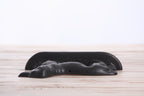 Willow Ceramics Dachshund Wall Hanging – Handmade Stoneware Ceramic Sausage Dog Wall Art with Metal Hanging Hook, High‑Fired Handmade Décor, Made in Colorado, USA (Matt Black Right)