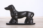 Willow Ceramics Dachshund Wall Hanging – Handmade Stoneware Ceramic Sausage Dog Wall Art with Metal Hanging Hook, High‑Fired Handmade Décor, Made in Colorado, USA (Matt Black Left)