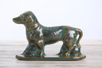 Willow Ceramics Dachshund Wall Hanging – Handmade Stoneware Ceramic Sausage Dog Wall Art with Metal Hanging Hook, High‑Fired Handmade Décor, Made in Colorado, USA (Seaweed 2025 Left)