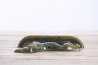 Willow Ceramics Dachshund Wall Hanging – Handmade Stoneware Ceramic Sausage Dog Wall Art with Metal Hanging Hook, High‑Fired Handmade Décor, Made in Colorado, USA (Seaweed 2025 Right)