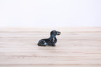 Willow Ceramics Butch the Dachshund Figurine – Mini Handmade Ceramic Dog Sculpture, High‑Fired Stoneware Décor, Made in Colorado, USA (Peacock)