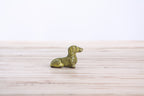 Willow Ceramics Butch the Dachshund Figurine – Mini Handmade Ceramic Dog Sculpture, High‑Fired Stoneware Décor, Made in Colorado, USA (Yellow)