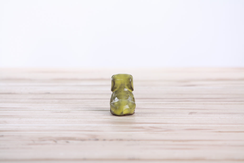 Willow Ceramics Butch the Dachshund Figurine – Mini Handmade Ceramic Dog Sculpture, High‑Fired Stoneware Décor, Made in Colorado, USA (Yellow)