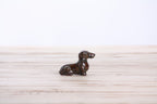Willow Ceramics Butch the Dachshund Figurine – Mini Handmade Ceramic Dog Sculpture, High‑Fired Stoneware Décor, Made in Colorado, USA (Dark Honey)