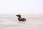 Willow Ceramics Butch the Dachshund Figurine – Mini Handmade Ceramic Dog Sculpture, High‑Fired Stoneware Décor, Made in Colorado, USA (Dark Honey)