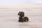 Willow Ceramics Butch the Dachshund Figurine – Mini Handmade Ceramic Dog Sculpture, High‑Fired Stoneware Décor, Made in Colorado, USA (Dark Honey)
