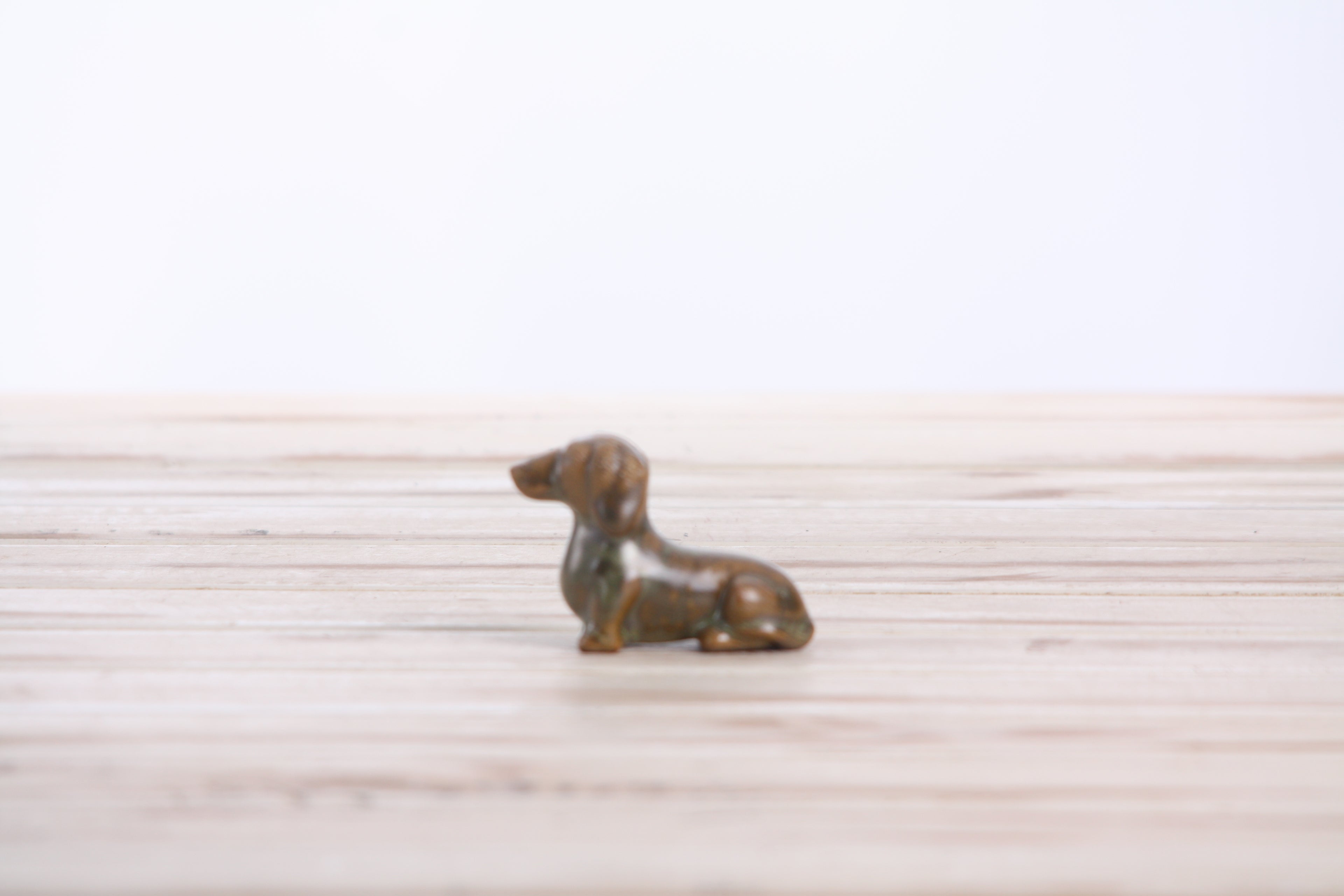 Willow Ceramics Butch the Dachshund Figurine – Mini Handmade Ceramic Dog Sculpture, High‑Fired Stoneware Décor, Made in Colorado, USA (Copenhagen)
