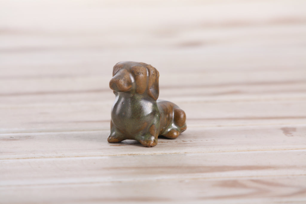 Willow Ceramics Butch the Dachshund Figurine – Mini Handmade Ceramic Dog Sculpture, High‑Fired Stoneware Décor, Made in Colorado, USA (Copenhagen)