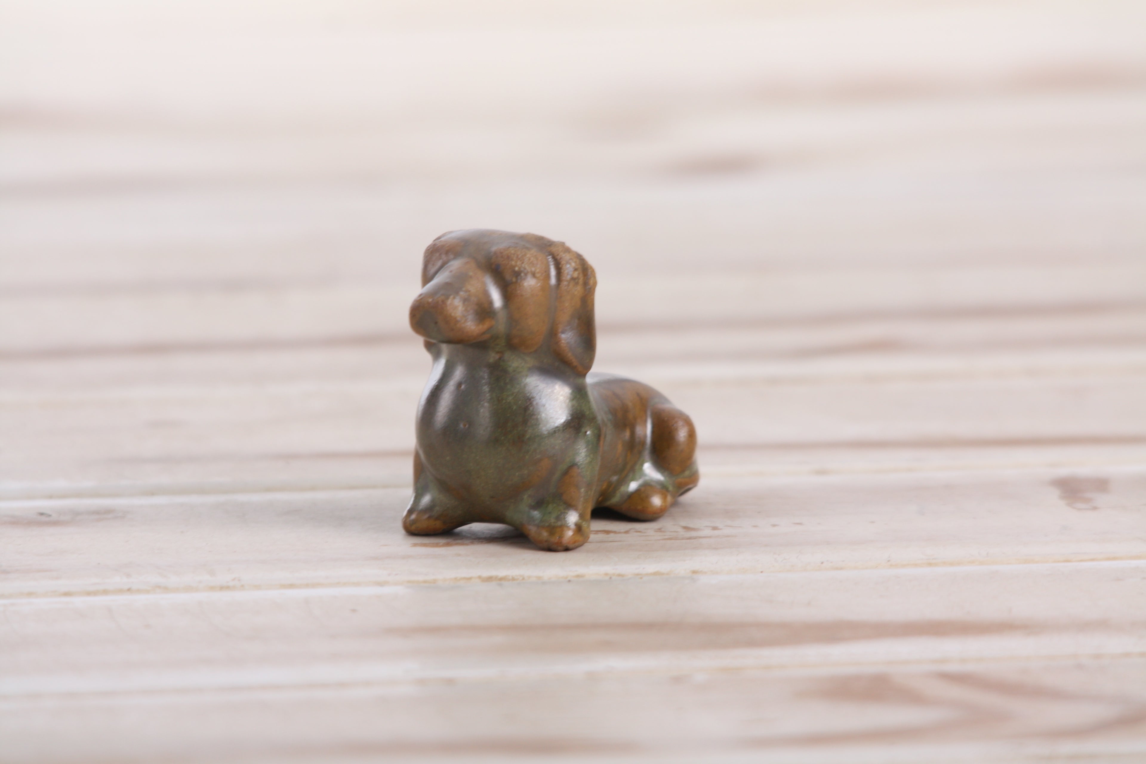 Willow Ceramics Butch the Dachshund Figurine – Mini Handmade Ceramic Dog Sculpture, High‑Fired Stoneware Décor, Made in Colorado, USA (Copenhagen)