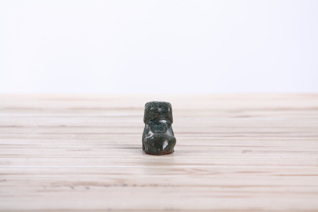 Willow Ceramics Butch the Dachshund Figurine – Mini Handmade Ceramic Dog Sculpture, High‑Fired Stoneware Décor, Made in Colorado, USA (Seaweed 2025)