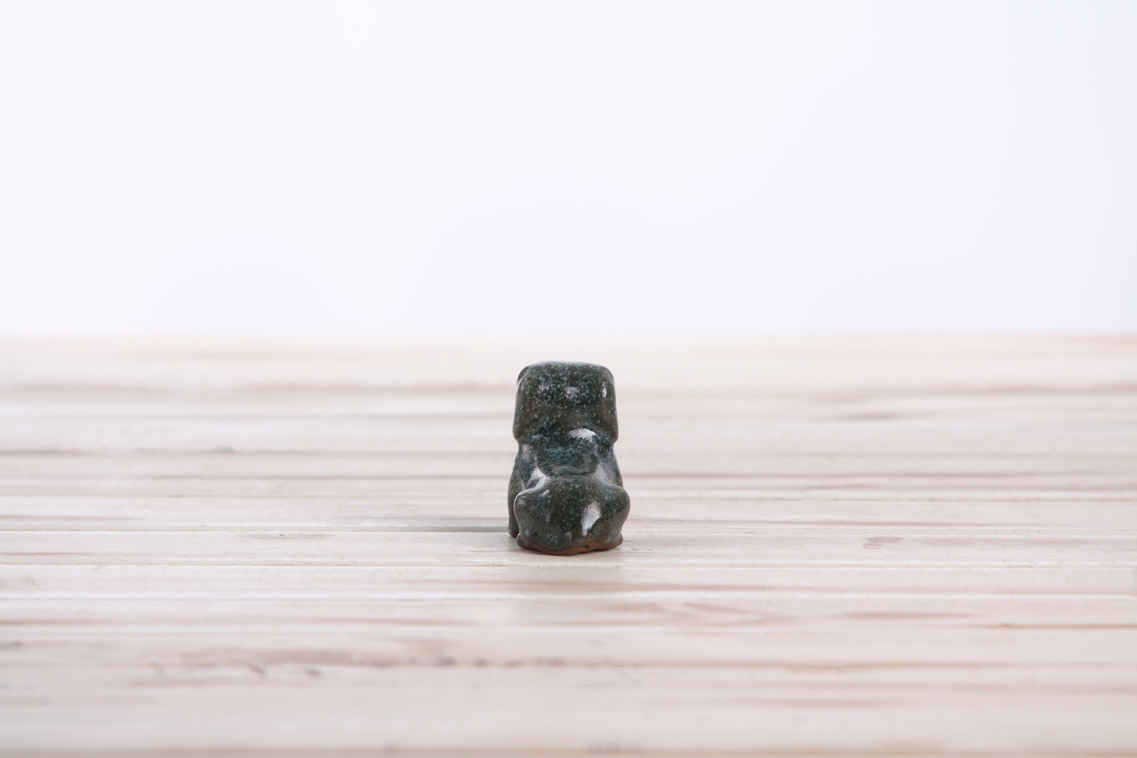 Willow Ceramics Butch the Dachshund Figurine – Mini Handmade Ceramic Dog Sculpture, High‑Fired Stoneware Décor, Made in Colorado, USA (Seaweed 2025)