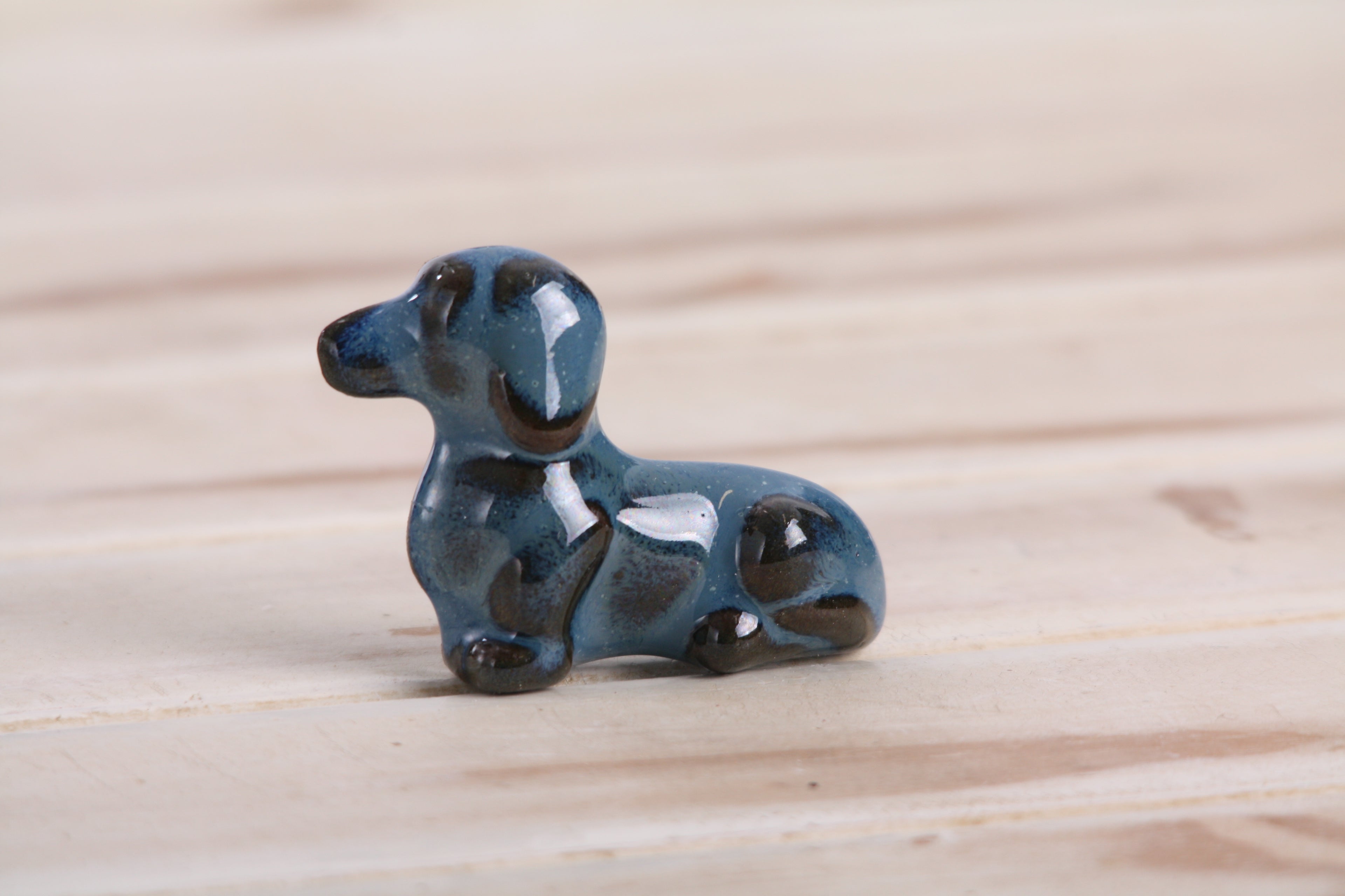 Willow Ceramics Butch the Dachshund Magnet – Mini Handmade Ceramic Dog Figurine Fridge Magnet, High‑Fired Stoneware Décor, Made in Colorado, USA (Peacock 2025)