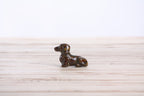 Willow Ceramics Butch the Dachshund Magnet – Mini Handmade Ceramic Dog Figurine Fridge Magnet, High‑Fired Stoneware Décor, Made in Colorado, USA (Dark Honey)