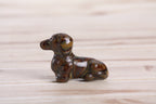Willow Ceramics Butch the Dachshund Magnet – Mini Handmade Ceramic Dog Figurine Fridge Magnet, High‑Fired Stoneware Décor, Made in Colorado, USA (Dark Honey)