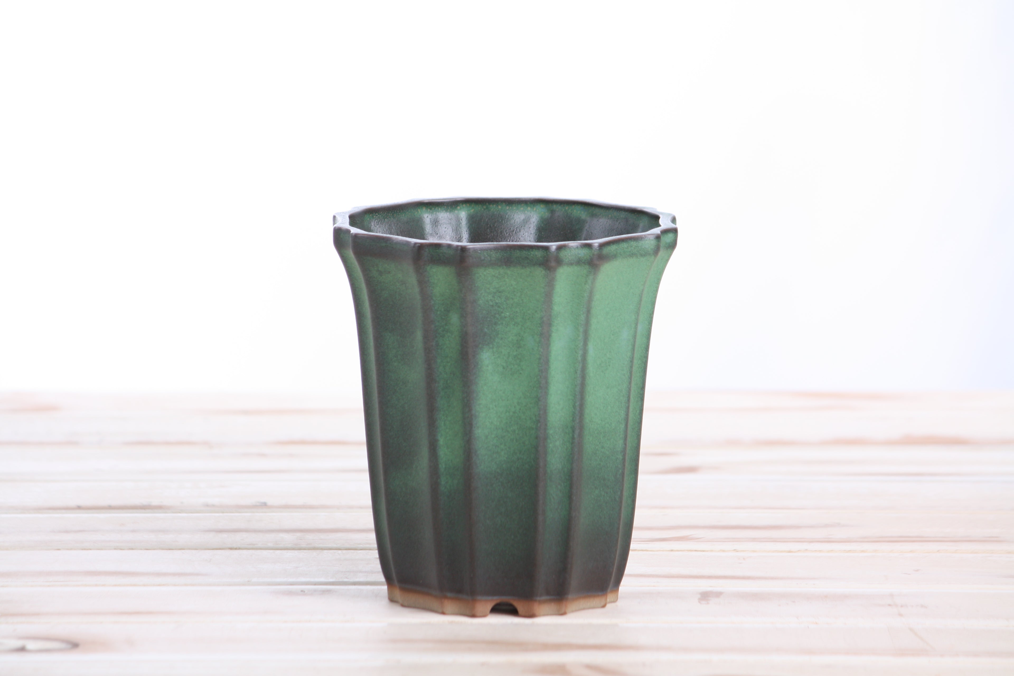 Willow Bonsai Ceramics Flower Design Cascade Bonsai Pot 4.5 Inch – Elegant Tall Ceramic Bonsai & Succulent Planter, High‑Fired Frost‑Proof Stoneware with Drainage & Wiring Holes, Handmade in USA (Avocado)
