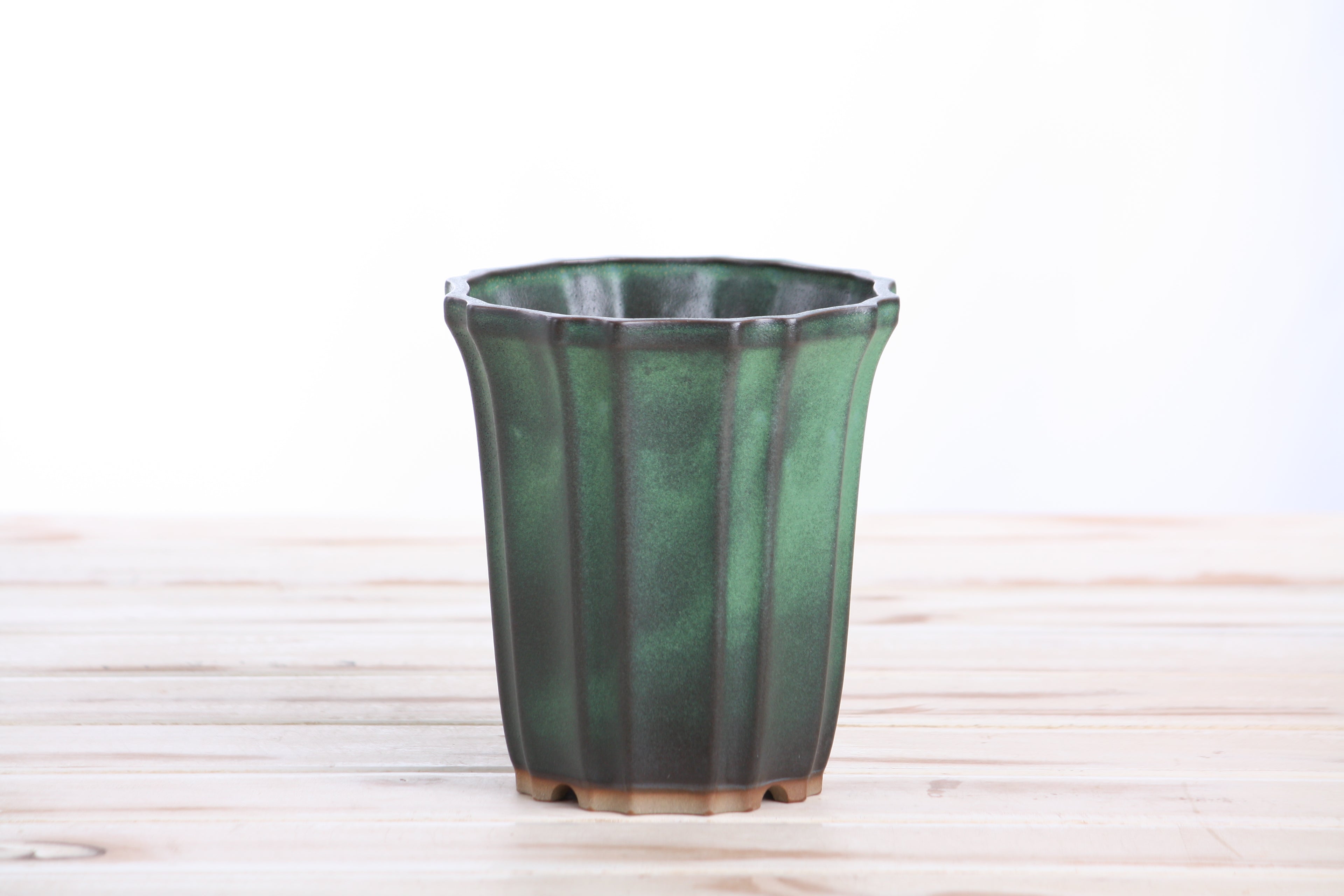 Willow Bonsai Ceramics Flower Design Cascade Bonsai Pot 4.5 Inch – Elegant Tall Ceramic Bonsai & Succulent Planter, High‑Fired Frost‑Proof Stoneware with Drainage & Wiring Holes, Handmade in USA (Avocado)